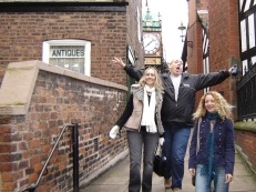 Lisa, Pete  & Lisa by the clock